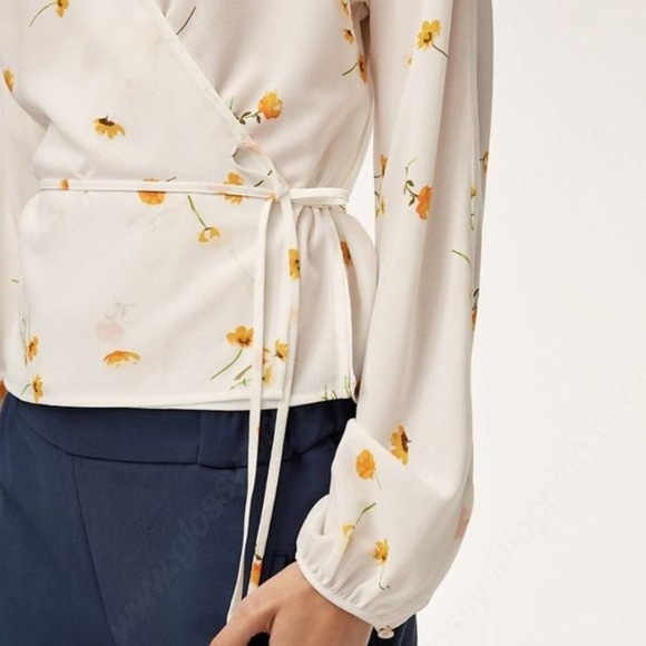 Aritzia Wilfred Lilia blouse Size Large - Picture 2 of 10